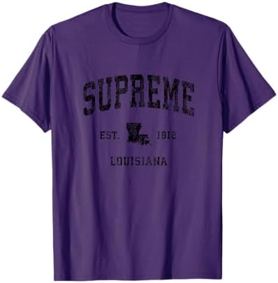 Amazon.com: Supreme Louisiana LA Vintage Athletic Sports Design T